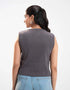 RIBBED BUTTON UP TANK TOP